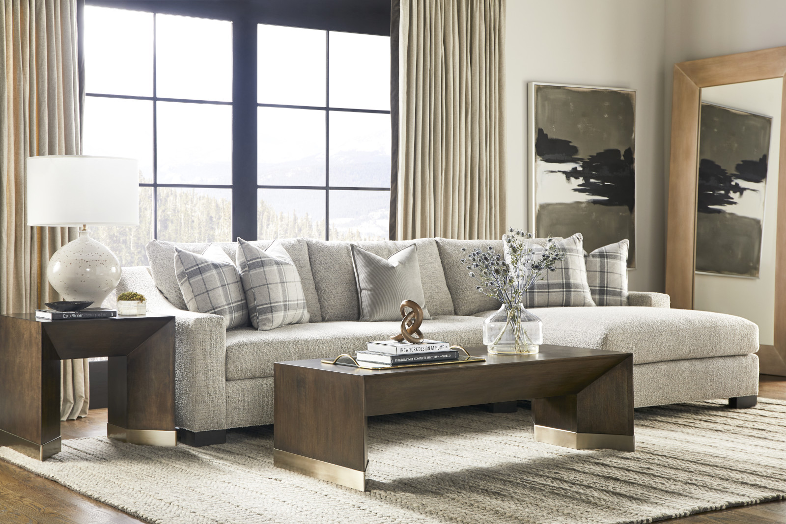 Dune Rectangular Cocktail Table, Dune Lamp Table, Envision Sectional